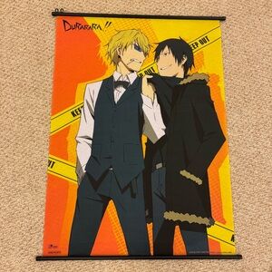 Durarara Wall Scroll with Orange and Black Design